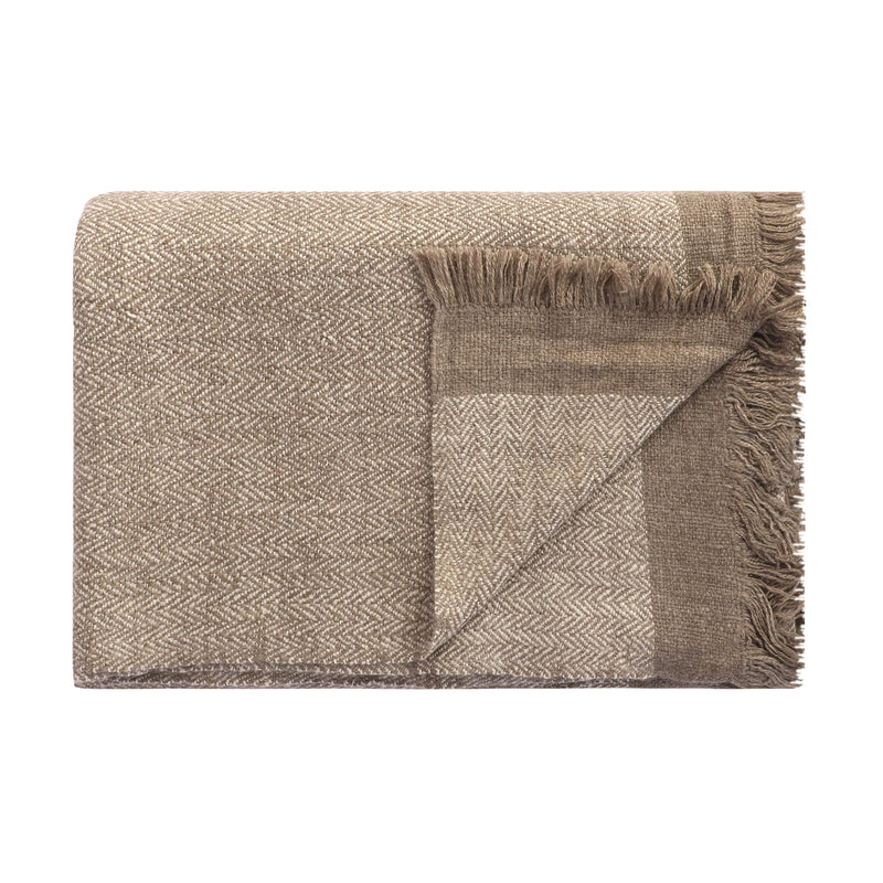PURE PASHMINA BLANKET THROW - Herringbone COLOUR Series