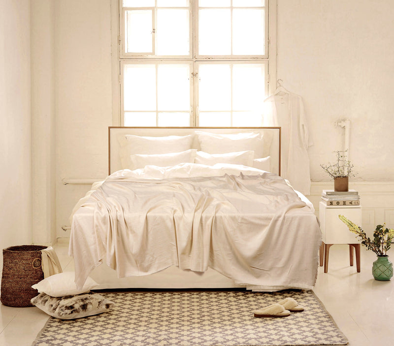 EDIT Ø6 - HAND-WOVEN LADAKHI CASHMERE THROW - CREAM