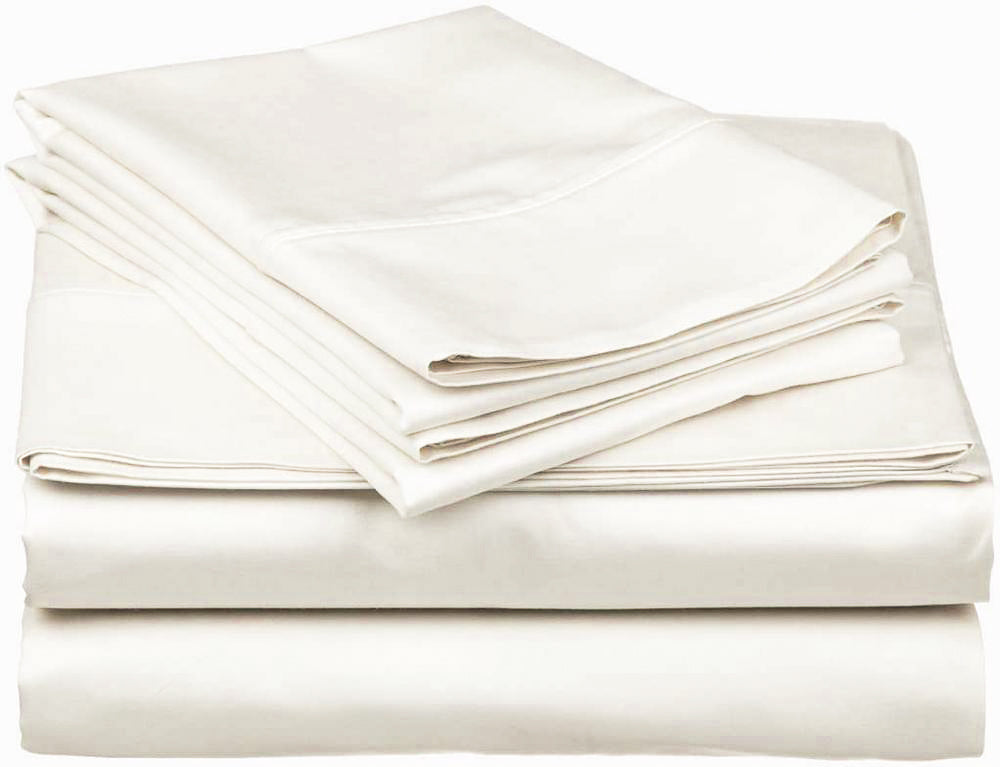 Organic Cotton Bed Sheets India (500 TC) Crème