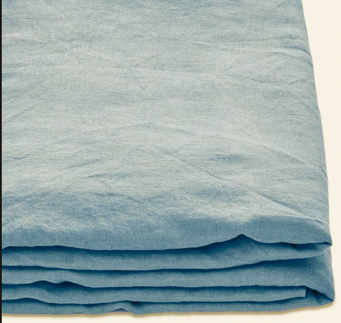 SHORE - PURE LINEN BEDDING SET IN BLUE