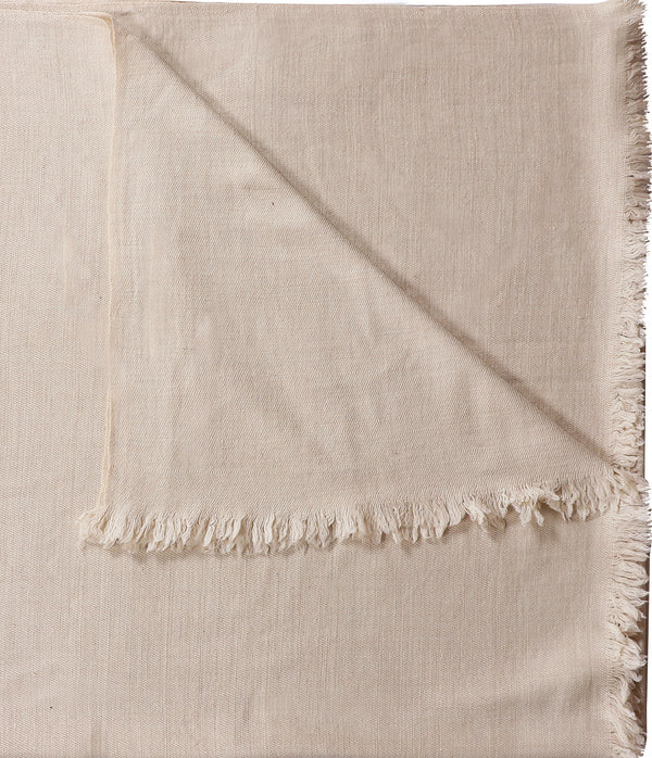 EDIT Ø6 - HAND-WOVEN LADAKHI CASHMERE THROW - CREAM