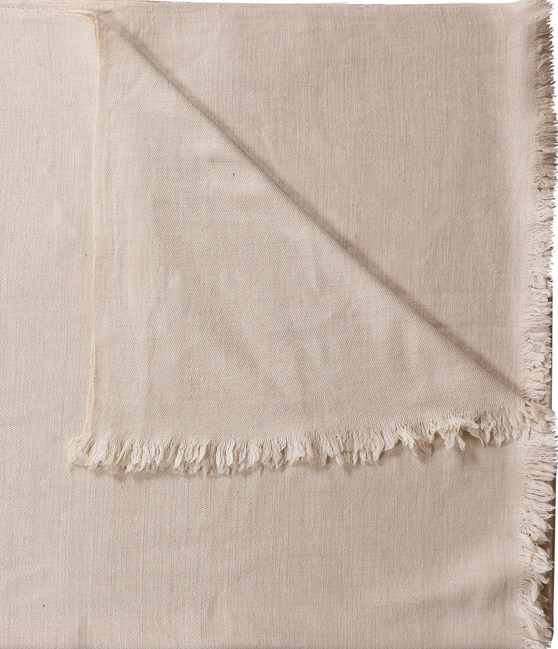 EDIT Ø6 - HAND-WOVEN LADAKHI CASHMERE THROW - CREAM