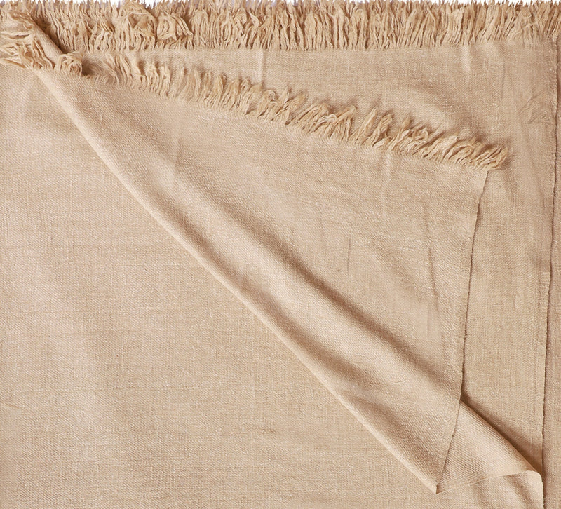 Handwoven Beige Couch Throw