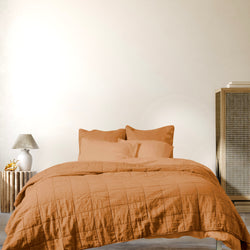 Designer Quilt Terracotta Cotton Blanket Online India