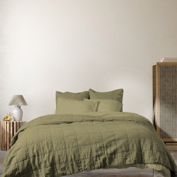 COORDINATE  Ø5 - OLIVE LINEN QUILT