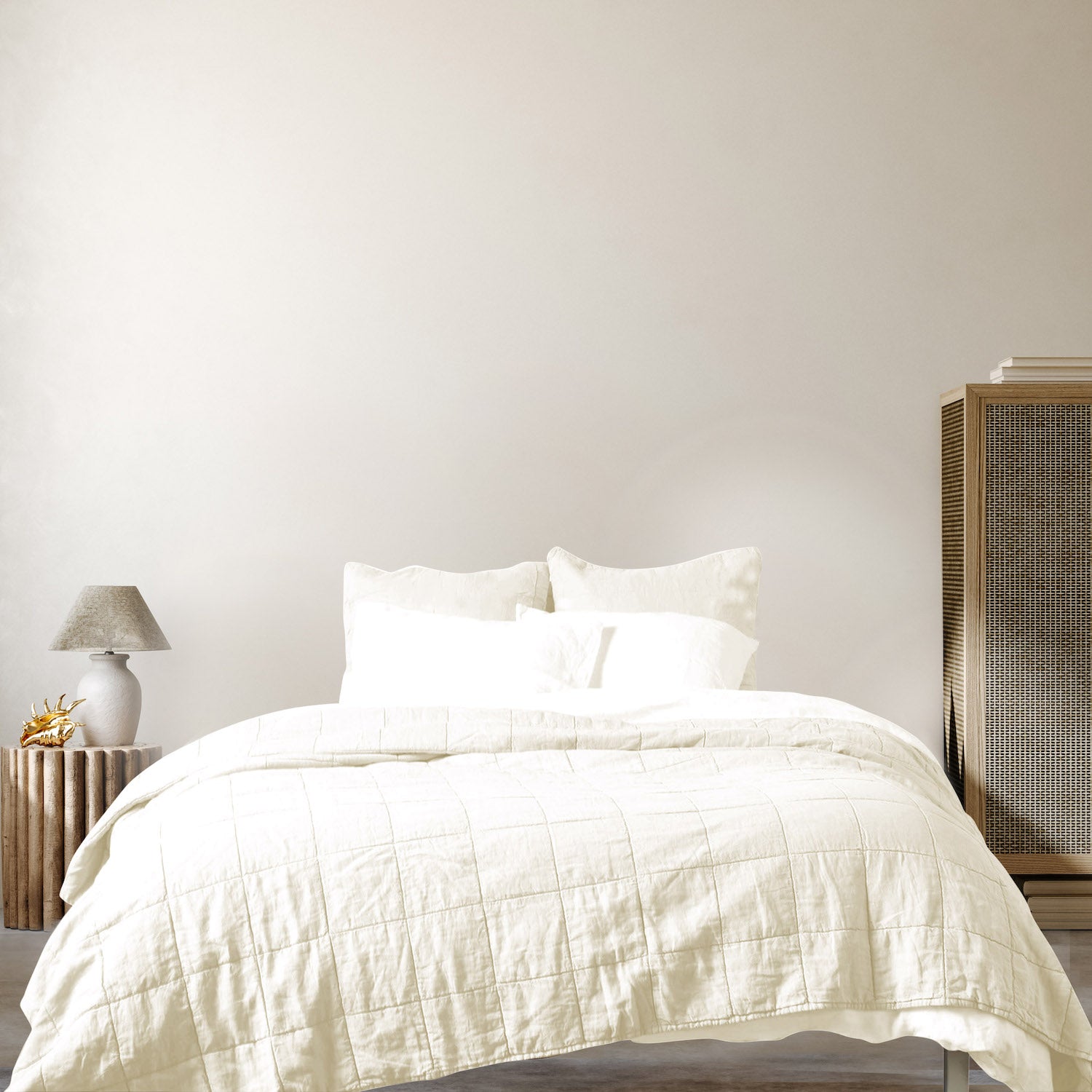 Summer Duvet Online India, White Linen Quilt