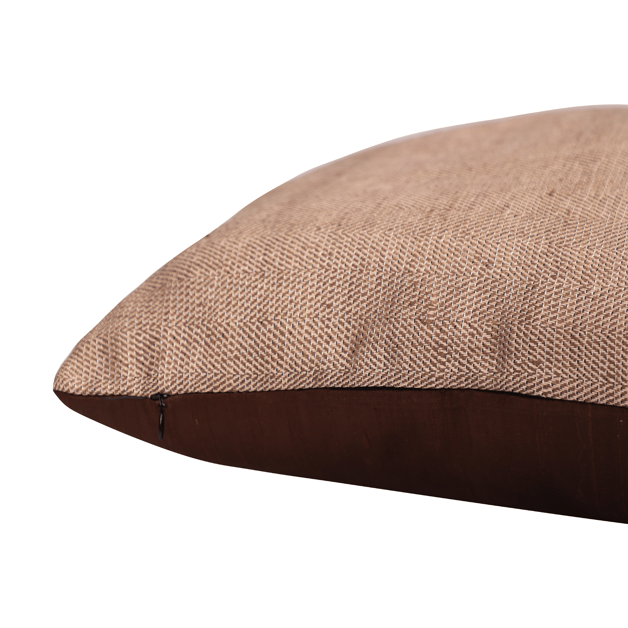 INDE N°7 - BRONZE REVERSIBLE BHAGALPUR SILK CUSHION COVER