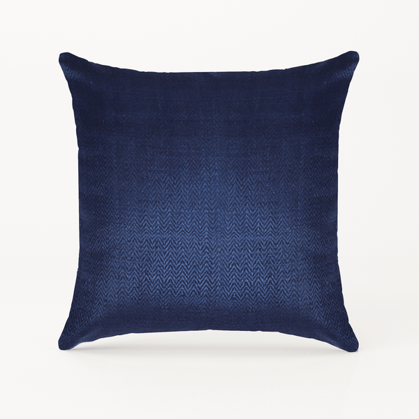 Buy reversible Navy blue silk cushion cover online