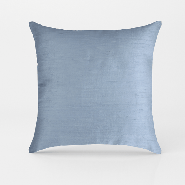 INDE N°4 -  Metallic Blue Raw Silk Cushion