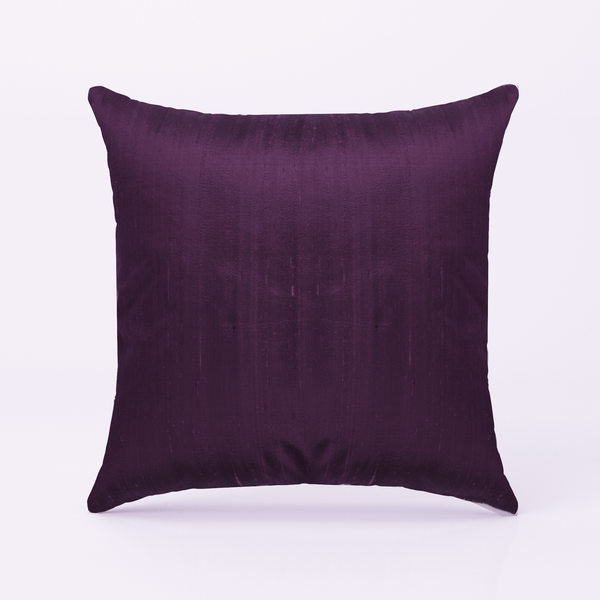 INDE N°5 -   REVERSIBLE PURE SILK CUSHION COVER IN PLUM
