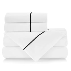 400TC Pure percale white bedding set 