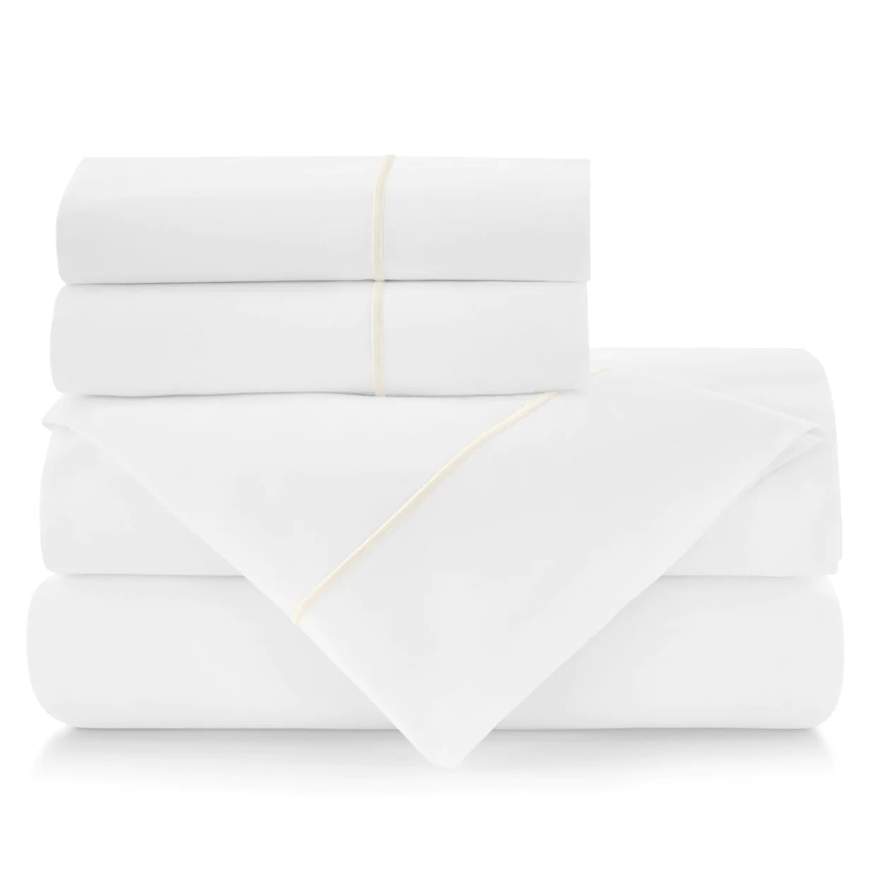 400tc percale white sheet set