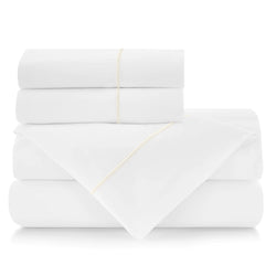 400tc percale white sheet set