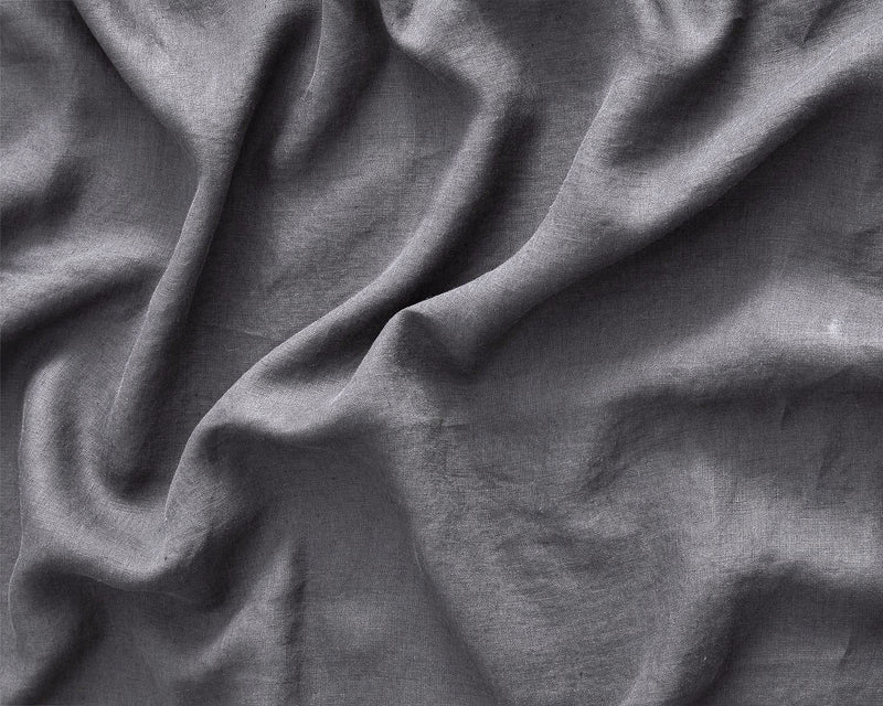 GRAPHITE - MEDIUM GREY PURE LINEN SHEET SET