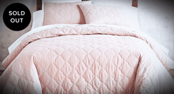 blush pink quilt set