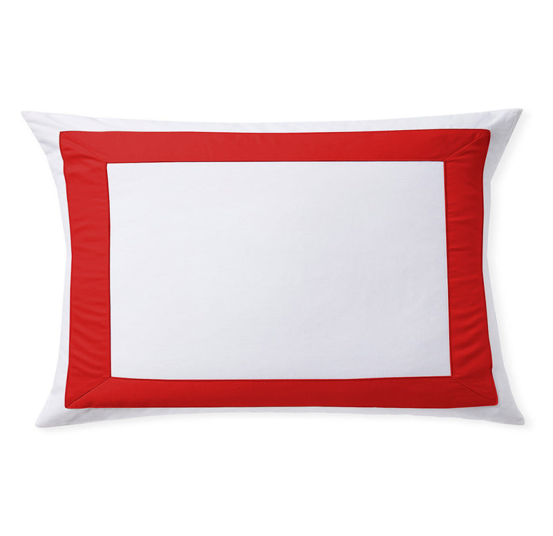 500tc sateen cotton sheet with red border